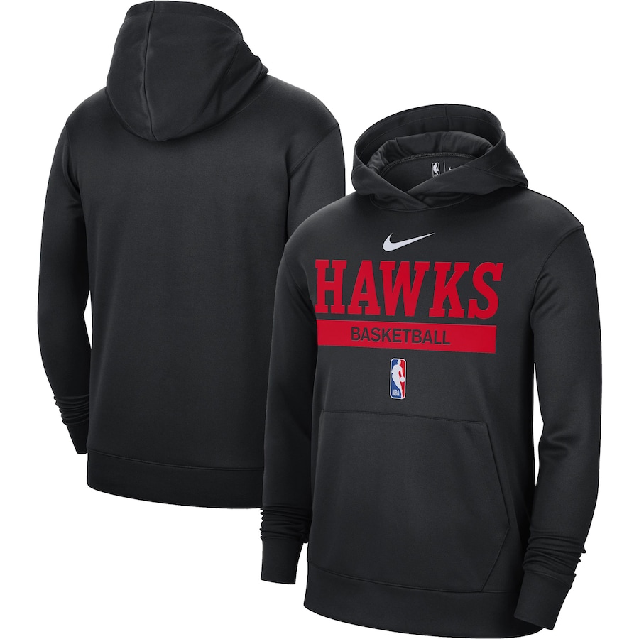 Men's  Atlanta Hawks Black Spotlight Fleece Overhead Hoodie